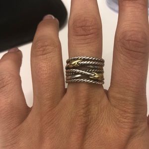 David Yurman Double X Crossover with 18k Gold